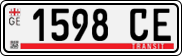 License plate of Georgia, Export transit plates