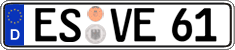 German license plate, Regular plates
