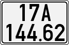 License plate of Vietnam, Cars