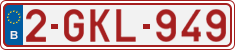 License plate of Belgium, Regular plates (2010)