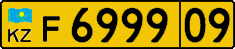 License plate Kazakhstan, Foreigners (2012)