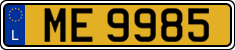 License plate of Luxembourg, 2003 year system