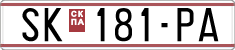 License plate of North Macedonia, Regular plates (1993)