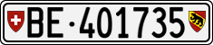 License plate of Switzerland, Cars