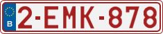 License plate of Belgium, Regular plates (2010)