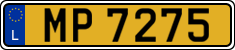 License plate of Luxembourg, 2003 year system