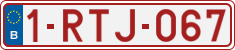 License plate of Belgium, Regular plates (2010)