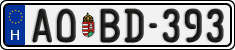 license plates of Hungary, Regular plates (2022)