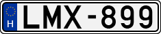 license plates of Hungary, Cars (1990)