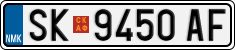 License plate of North Macedonia, Regular plates (2012)