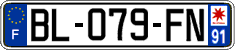 French license plate, SIV (ordinary)