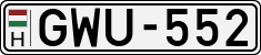 license plates of Hungary, Cars (1990)
