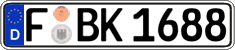 German license plate, Regular plates