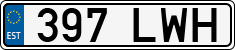 License plate of Estonia, Regular car plates