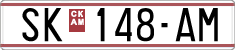 License plate of North Macedonia, Regular plates (1993)