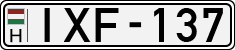 license plates of Hungary, Cars (1990)