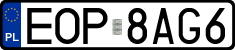 License plates of Poland, Regular car plates