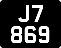 License plate of Jersey, Regular plates (J123456)