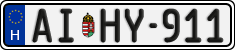license plates of Hungary, Regular plates (2022)