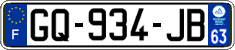 French license plate, SIV (ordinary)