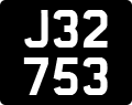 License plate of Jersey, Regular plates (J123456)