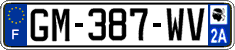 French license plate, SIV (ordinary)