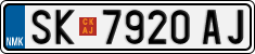 License plate of North Macedonia, Regular plates (2012)