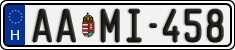 license plates of Hungary, Regular plates (2022)