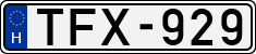 license plates of Hungary, Cars (1990)