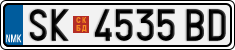 License plate of North Macedonia, Regular plates (2012)