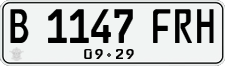 License plate of Indonesia, Regular plates
