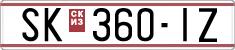 License plate of North Macedonia, Regular plates (1993)