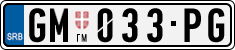 License plate of Serbia, Cars