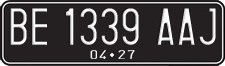 License plate of Indonesia, Regular plates