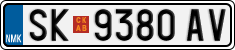 License plate of North Macedonia, Regular plates (2012)