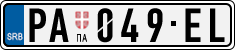 License plate of Serbia, Cars