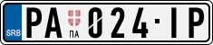 License plate of Serbia, Cars