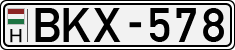 license plates of Hungary, Cars (1990)