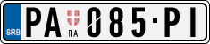 License plate of Serbia, Cars