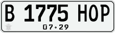 License plate of Indonesia, Regular plates