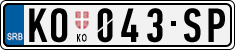 License plate of Serbia, Cars