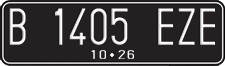 License plate of Indonesia, Regular plates