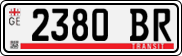 License plate of Georgia, Export transit plates
