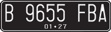 License plate of Indonesia, Regular plates