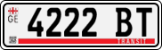 License plate of Georgia, Export transit plates