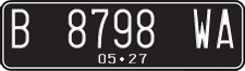 License plate of Indonesia, Regular plates
