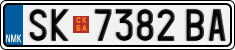 License plate of North Macedonia, Regular plates (2012)