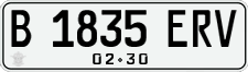 License plate of Indonesia, Regular plates