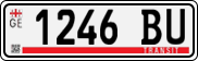 License plate of Georgia, Export transit plates