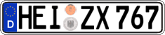 German license plate, Regular plates